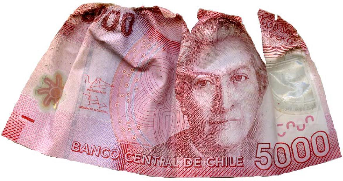 Billetes desgastados