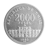 Moneda De Plata De 2000 Pesos Chilena 