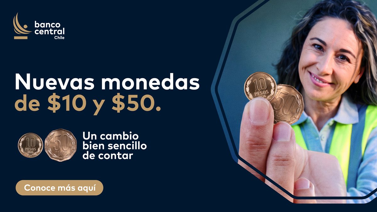 Nuevas monedas de $10 y $50
